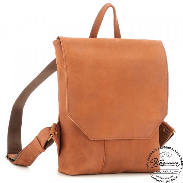 Кожаный рюкзак "Голландия New" (коричневый крейзи). фото 1